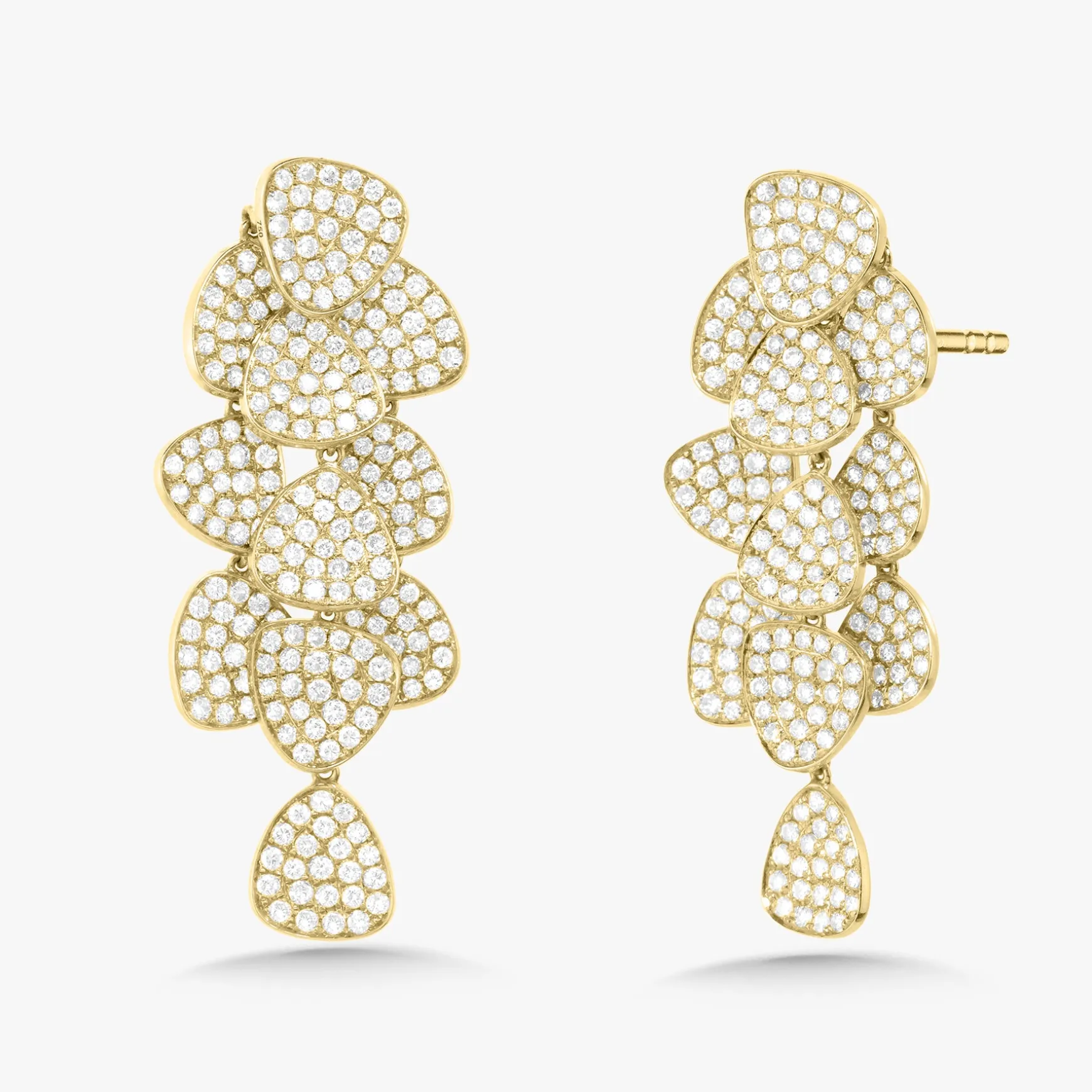 Fontaine Pave Diamond Dangle Earrings 5.35 ctw
