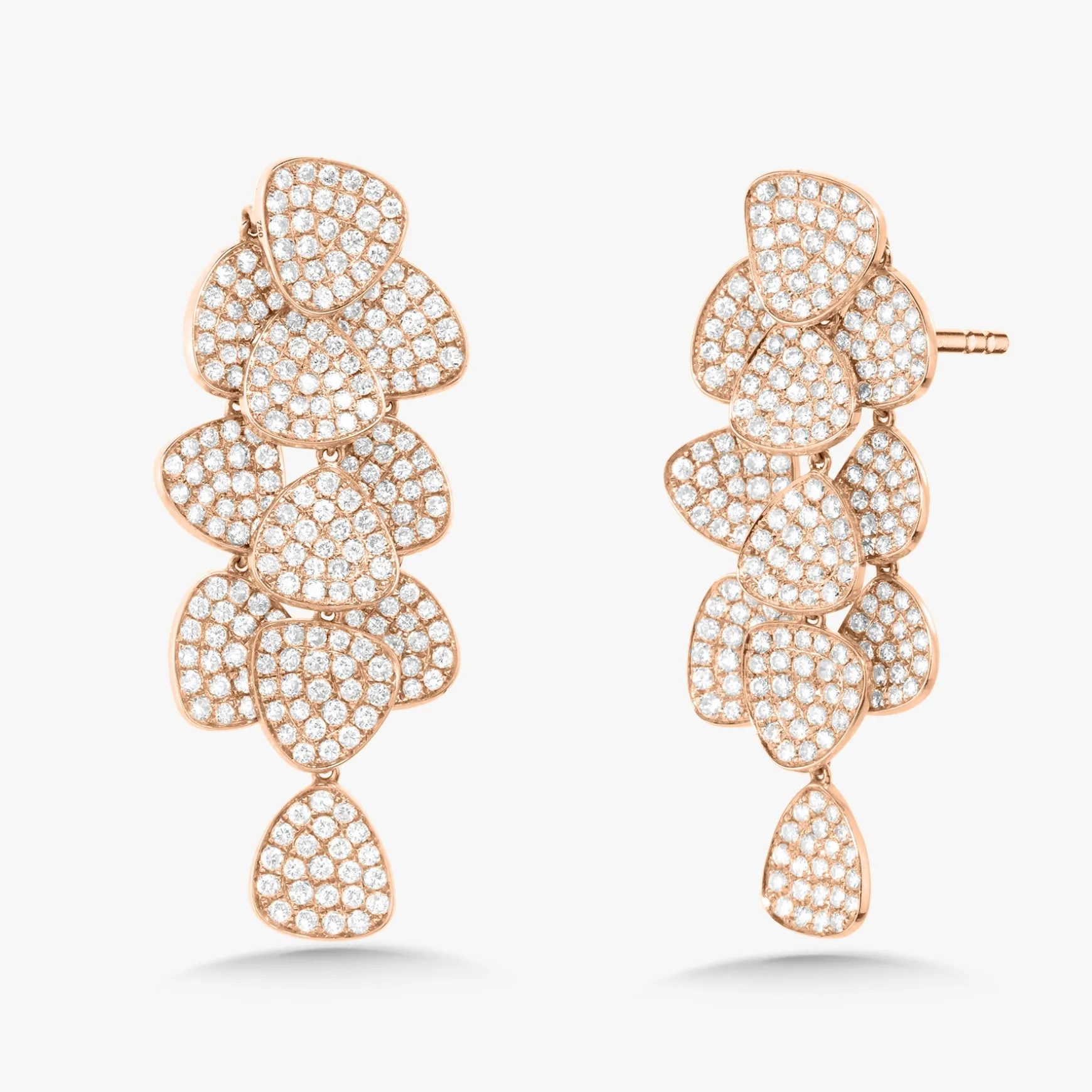 Fontaine Pave Diamond Dangle Earrings 5.35 ctw