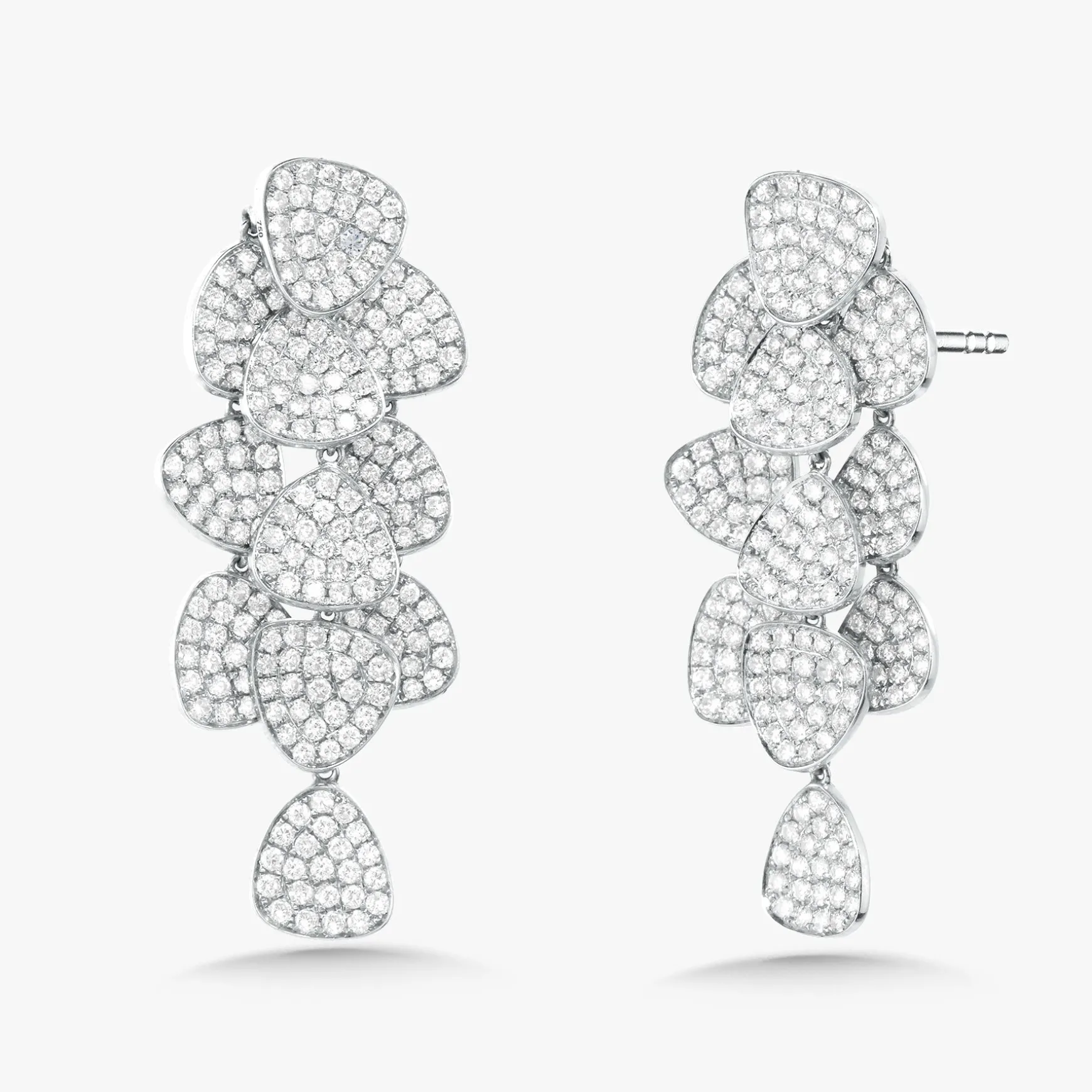 Fontaine Pave Diamond Dangle Earrings 5.35 ctw
