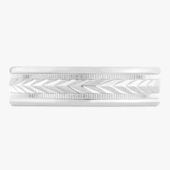 Harvest Center Wedding Band with Milgrain and High Polished Edges 6mm