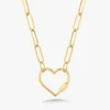 Heart Carabiner Paperclip Necklace