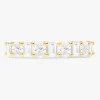 Henri Alternating Oval & Emerald Cut Diamond Band 1.29 ctw