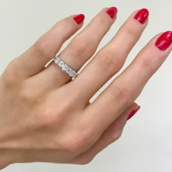 Henri Alternating Oval & Emerald Cut Diamond Band 1.29 ctw