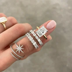 Henri Alternating Oval & Emerald Cut Diamond Band 1.29 ctw