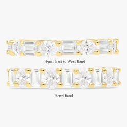Henri Alternating Oval & Emerald Cut Diamond Band 1.29 ctw