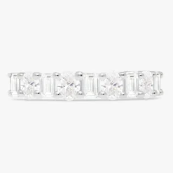 Henri Alternating Oval & Emerald Cut Diamond Band 1.29 ctw