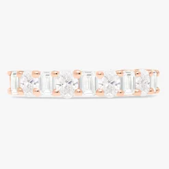 Henri Alternating Oval & Emerald Cut Diamond Band 1.29 ctw