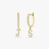 Initial Diamond Huggie Earrings