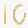 Jade Tube Hoops 30mm