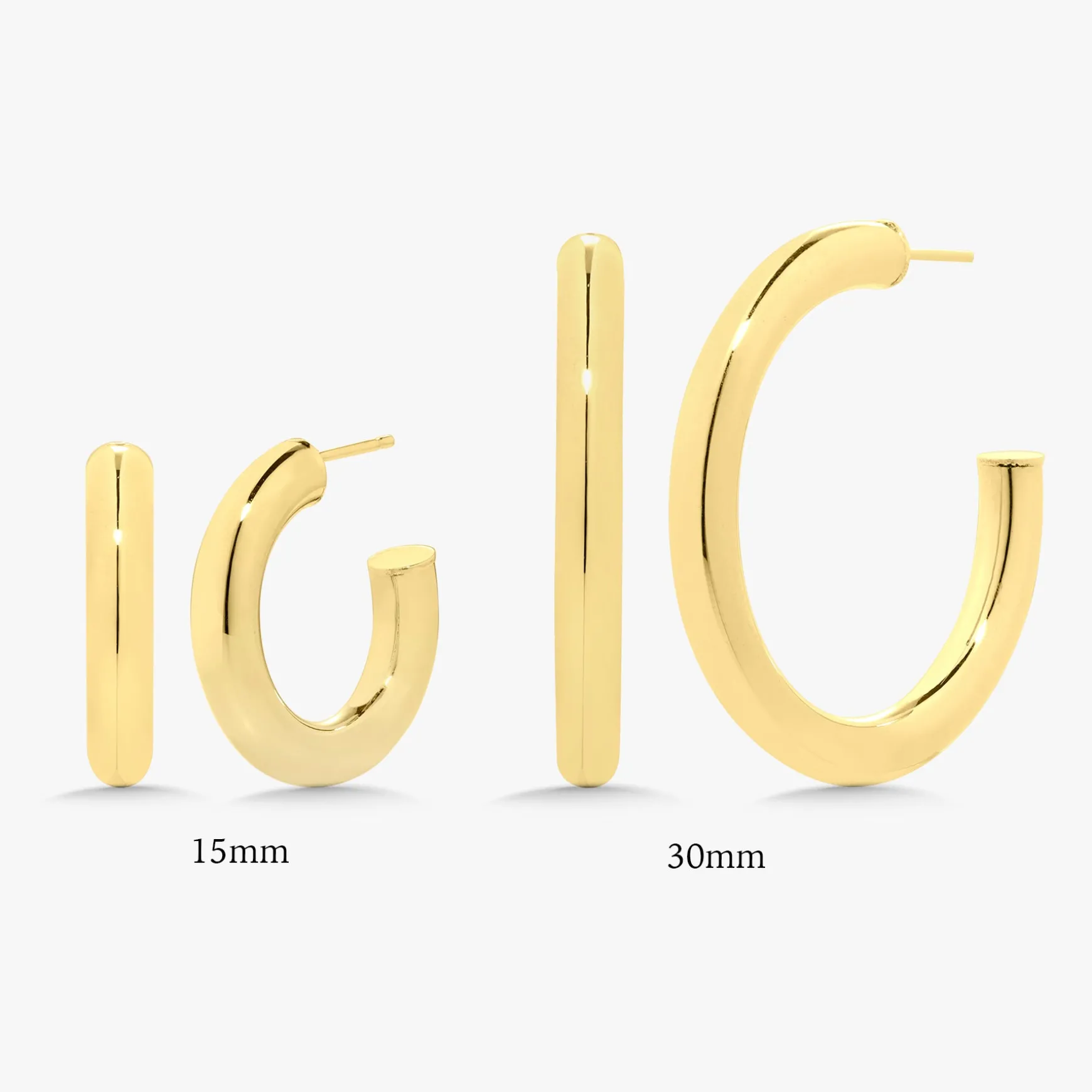 Jade Tube Hoops 30mm