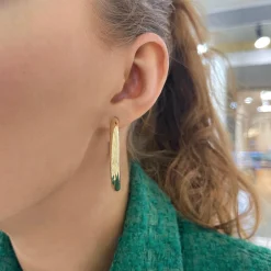 Jade Tube Hoops 30mm