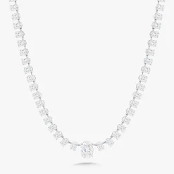 Josette Floating Oval Diamond Necklace 35 ctw
