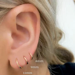 14k Gold Huggie Earrings