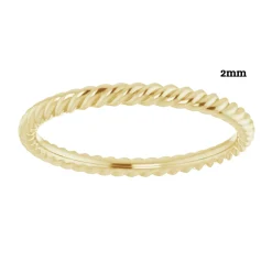 14k Gold Skinny Rope Eternity Band