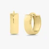 14k Yellow Gold Polished Huggie Earrings 4mm & 6mm
