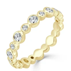 Kate Three Quarter Bezel Diamond Band