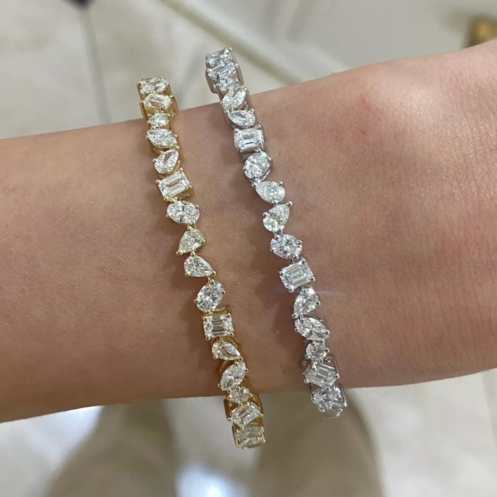 Kehlani Multi-Shape Diamond Bangle Bracelet 3.08 ctw