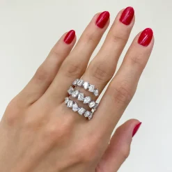 Kehlani Three Row Multi-Shape Diamond Band 3.59 ctw