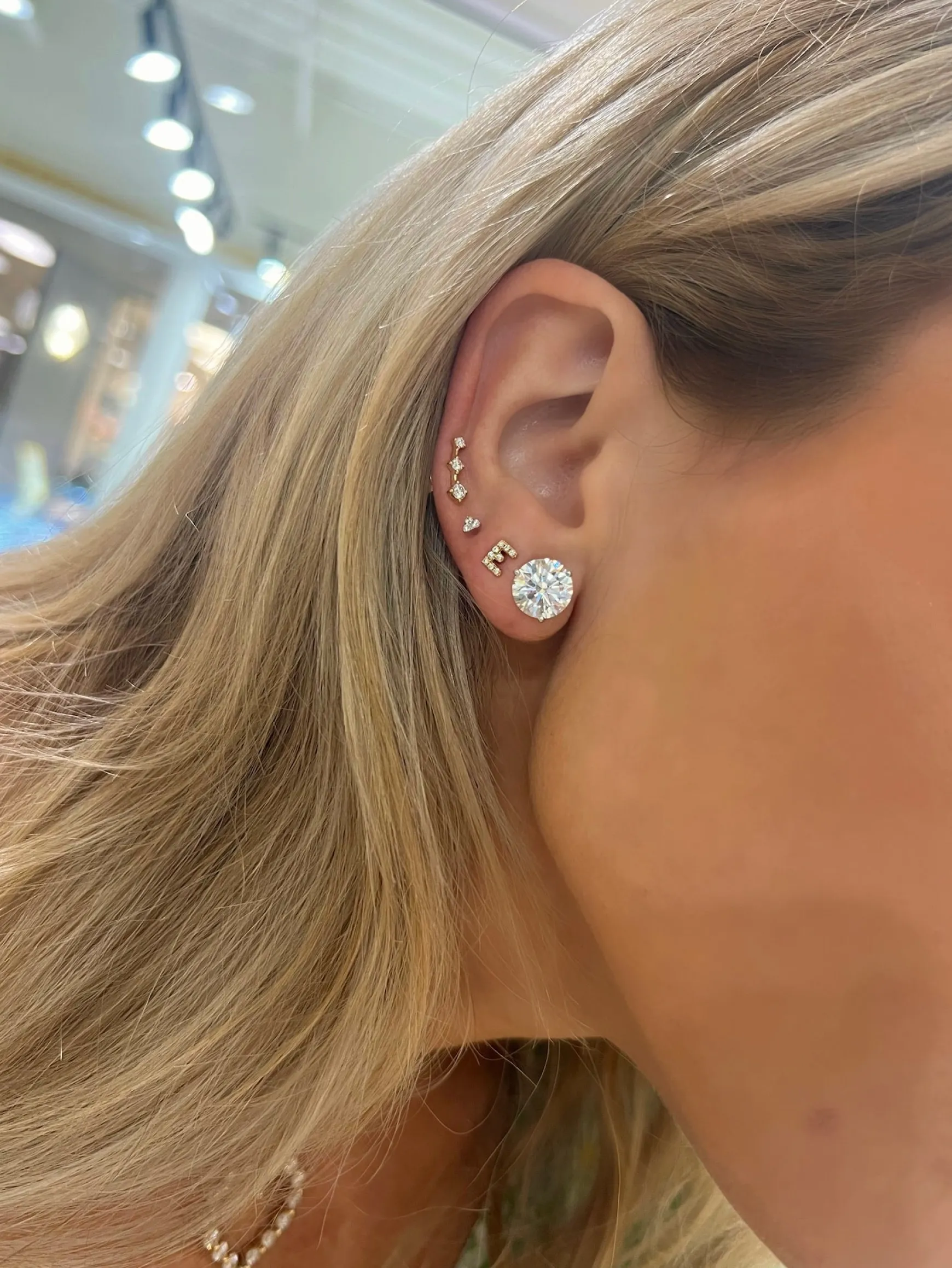 Lab Grown Three Prong Martini Diamond Stud Earrings (6 ctw) *Emily's Pick*
