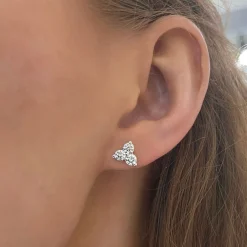 Large Trilogy Cluster Stud Earrings