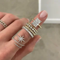 Lea East to West Emerald Cut Diamond Band 1 ctw