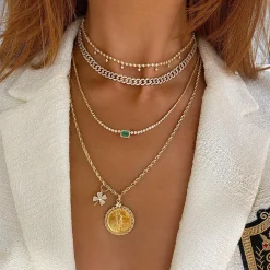 Lenny Emerald & Diamond Tennis Necklace 1.62 ctw