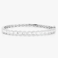 Lilium Tapered Baguette Diamond Bangle 2.10 ctw