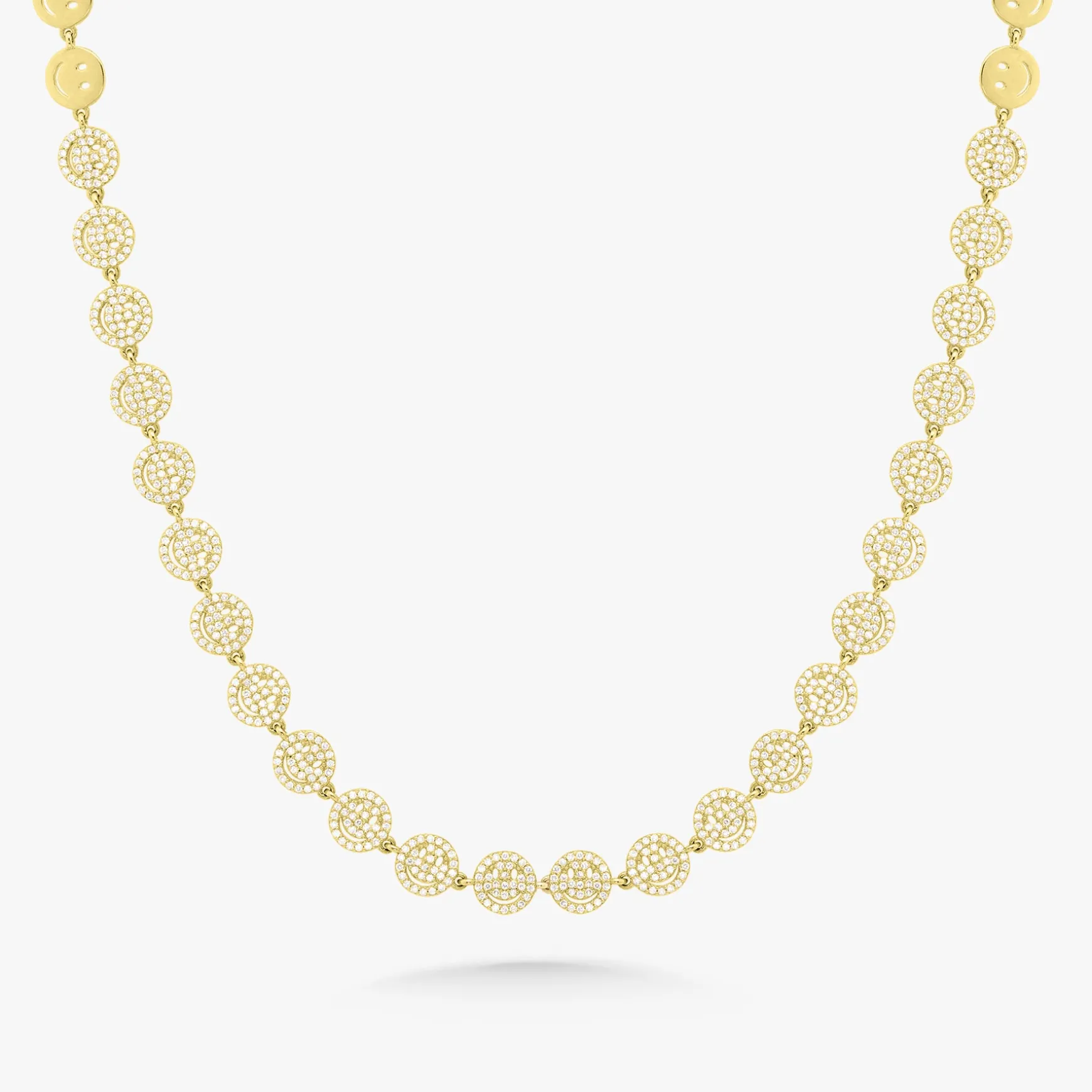 Little Drew Smiley Pave Diamond Adjustable Necklace