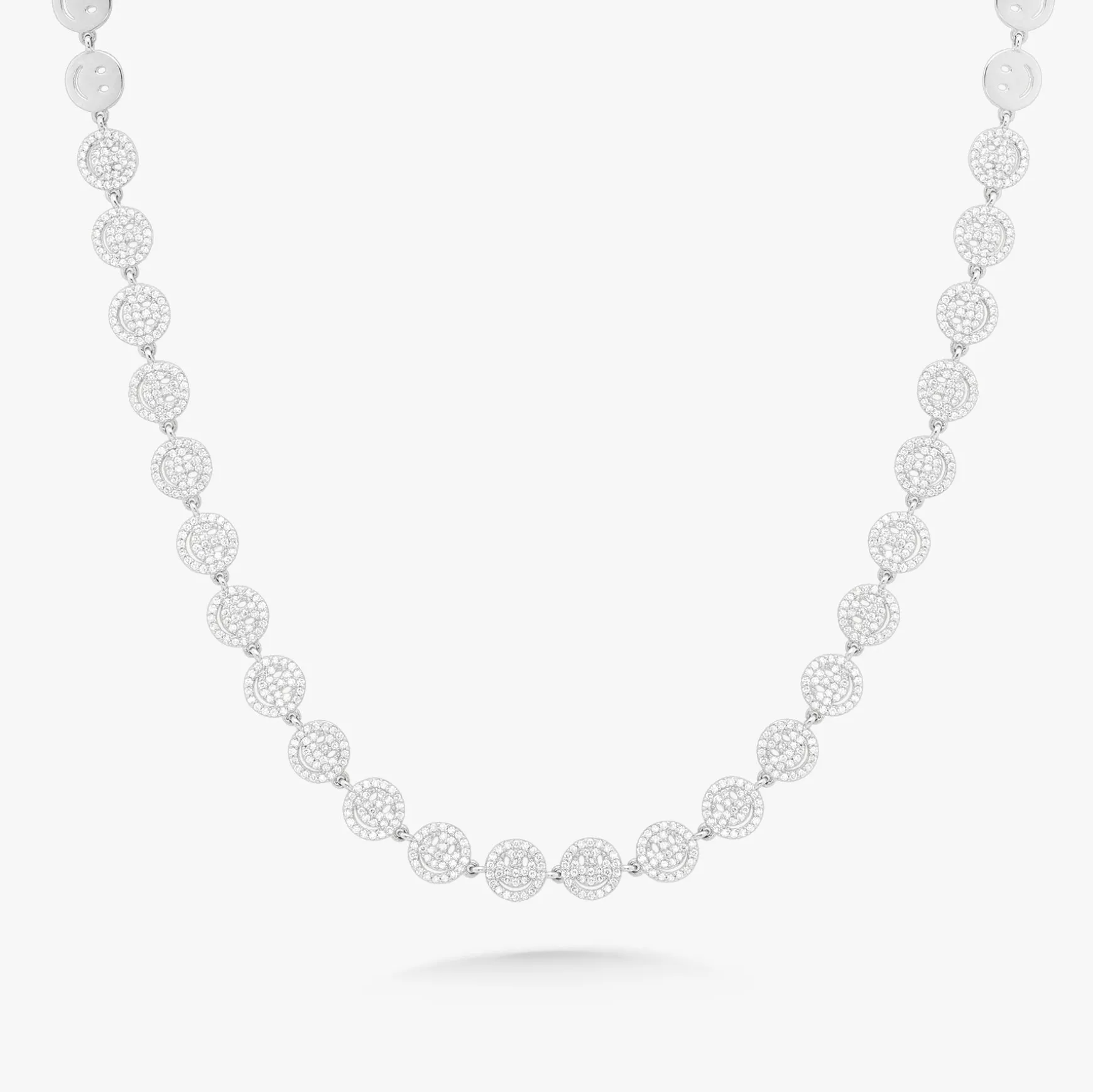 Little Drew Smiley Pave Diamond Adjustable Necklace