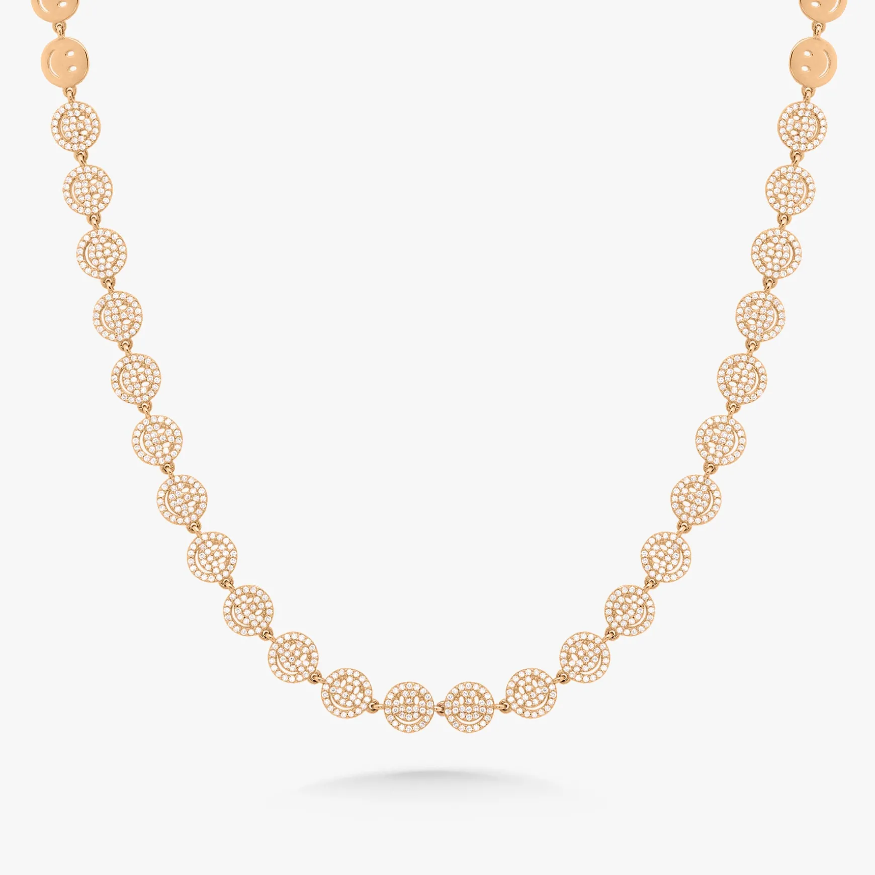 Little Drew Smiley Pave Diamond Adjustable Necklace