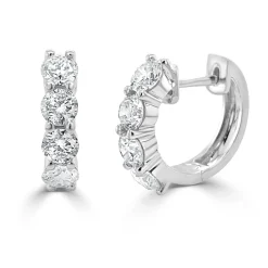 Little Georgie Diamond Huggie Earrings
