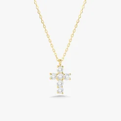 Little Grace Dainty Diamond Cross Necklace