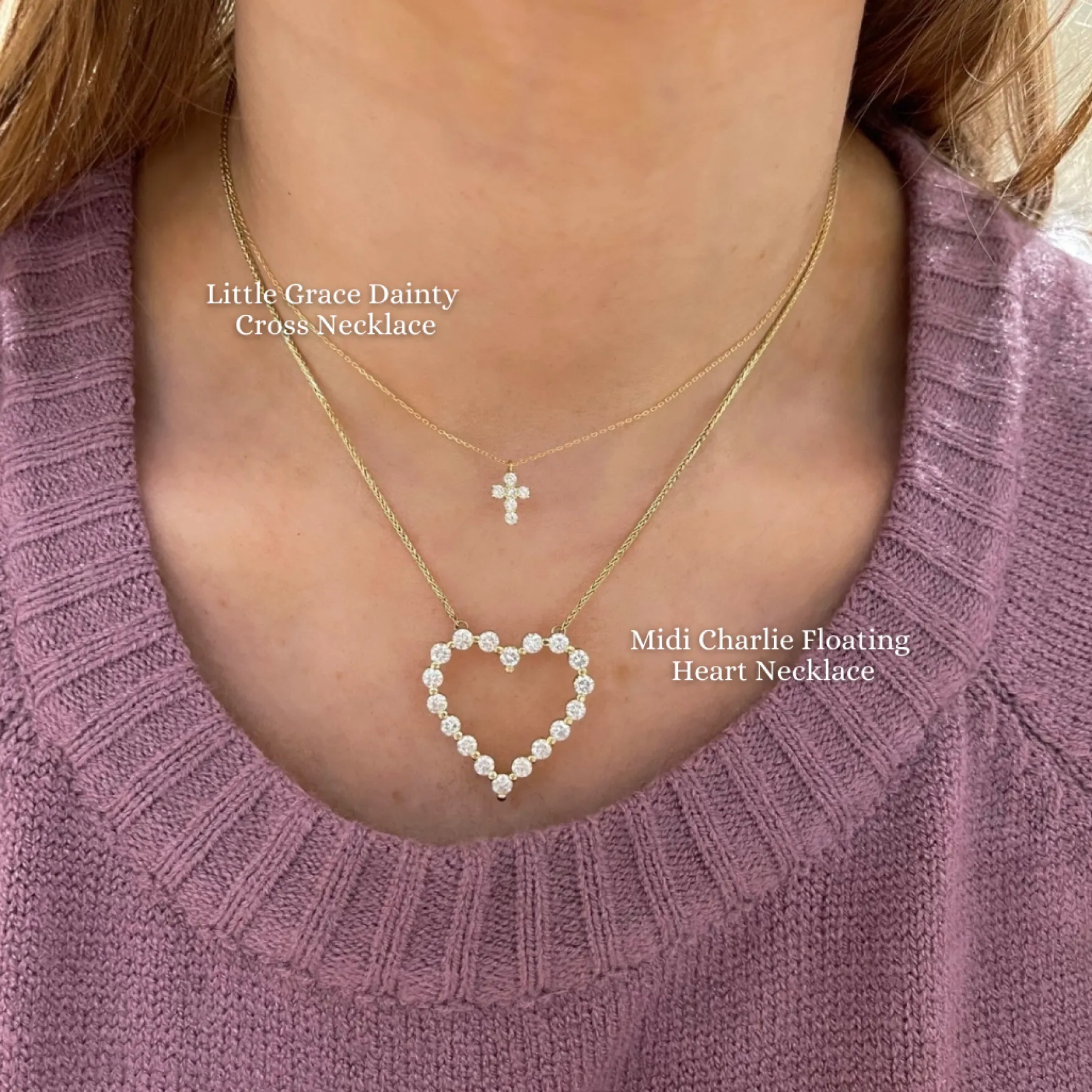 Little Grace Dainty Diamond Cross Necklace
