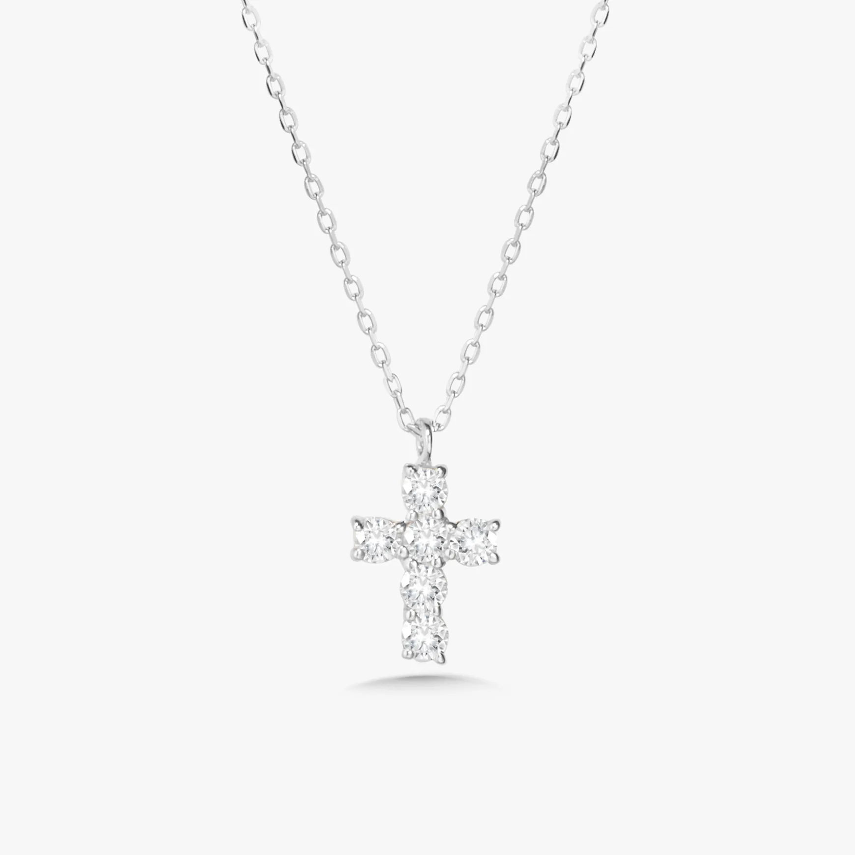 Little Grace Dainty Diamond Cross Necklace