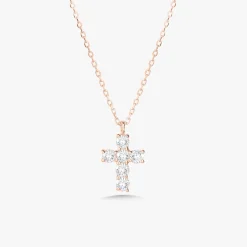 Little Grace Dainty Diamond Cross Necklace