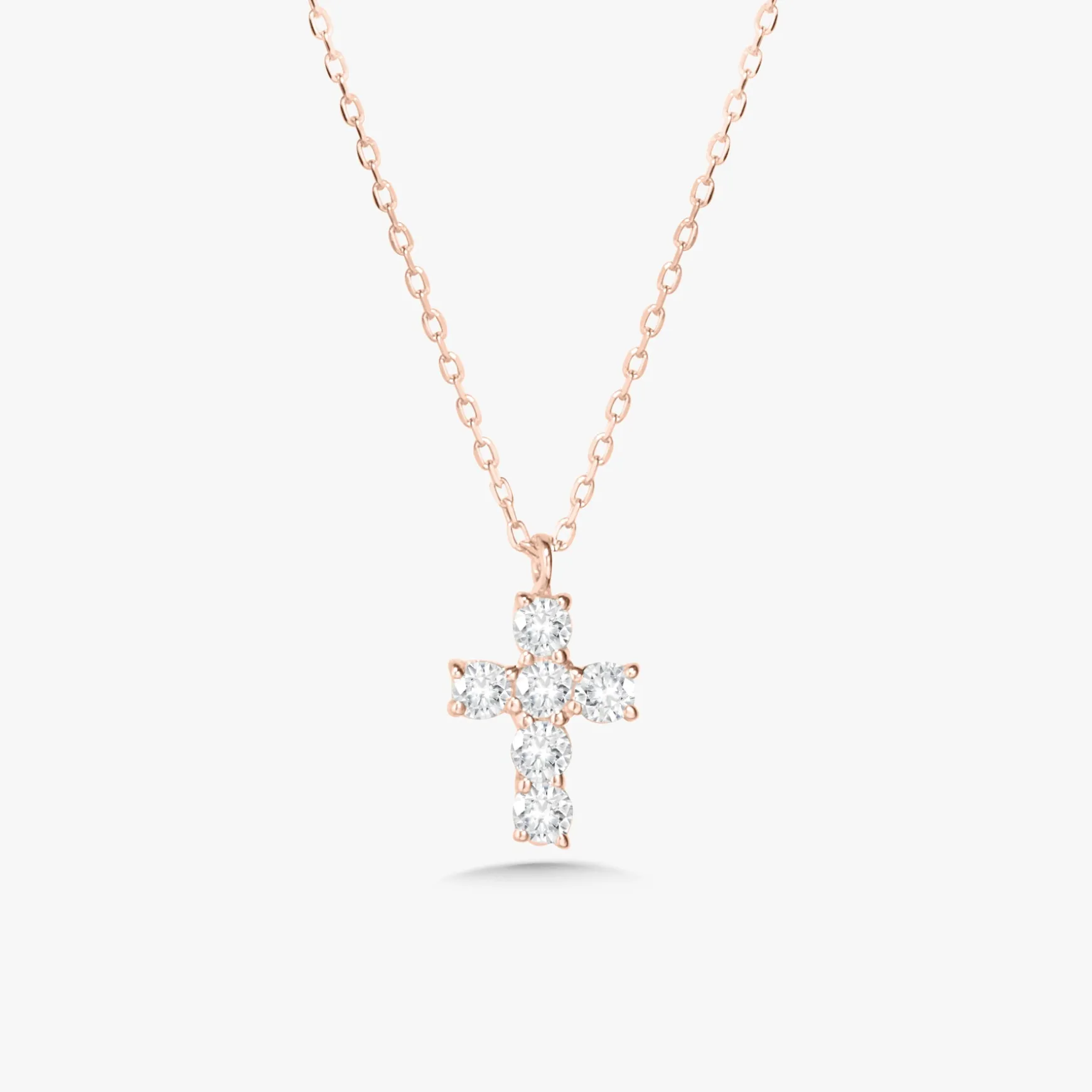 Little Grace Dainty Diamond Cross Necklace