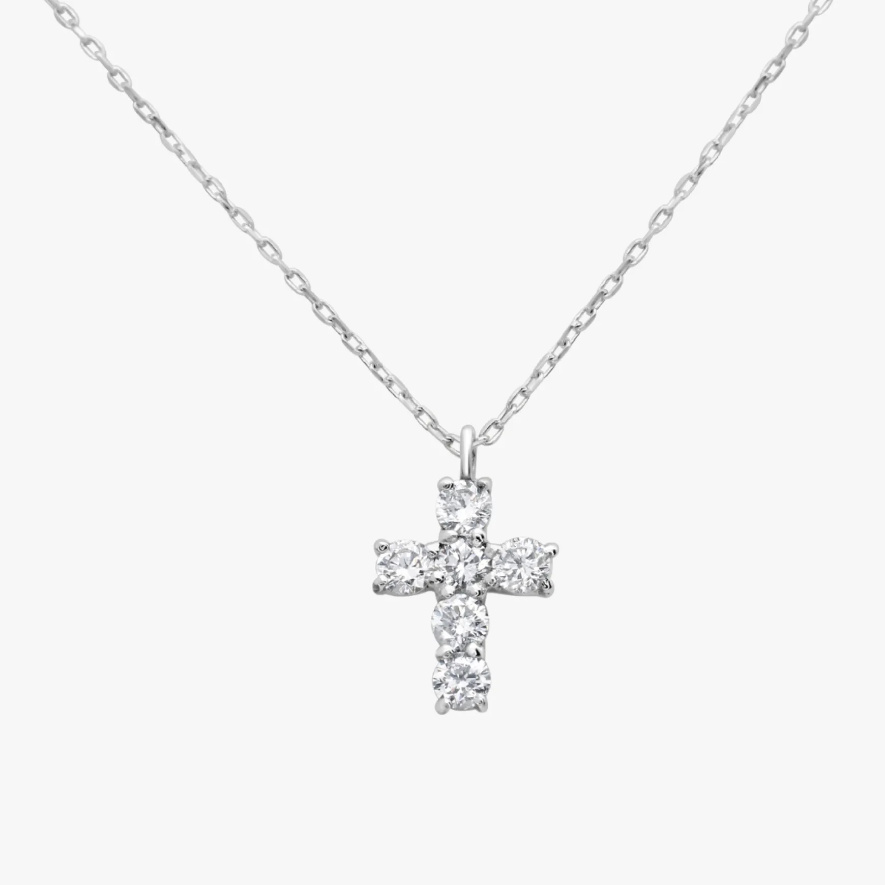 Little Grace Dainty Diamond Cross Necklace