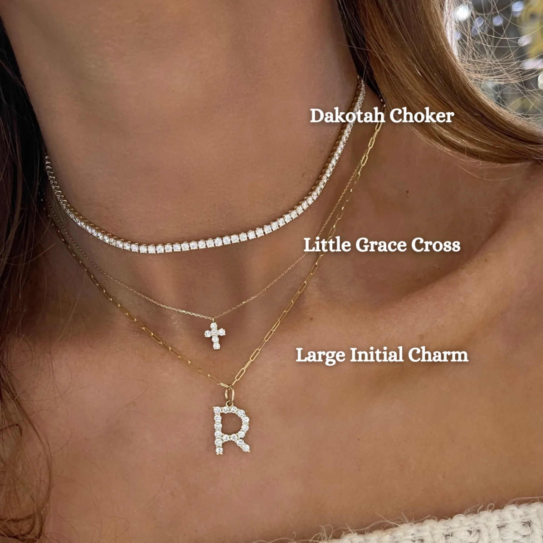 Little Grace Dainty Diamond Cross Necklace