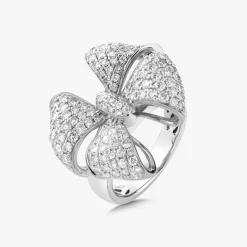 Little Martha May Pave Diamond Bow Cocktail Ring 2.13 ctw
