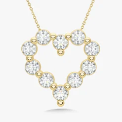 Little Midi Charlie Cloud® Floating Diamond Heart Necklace 1.20 ctw