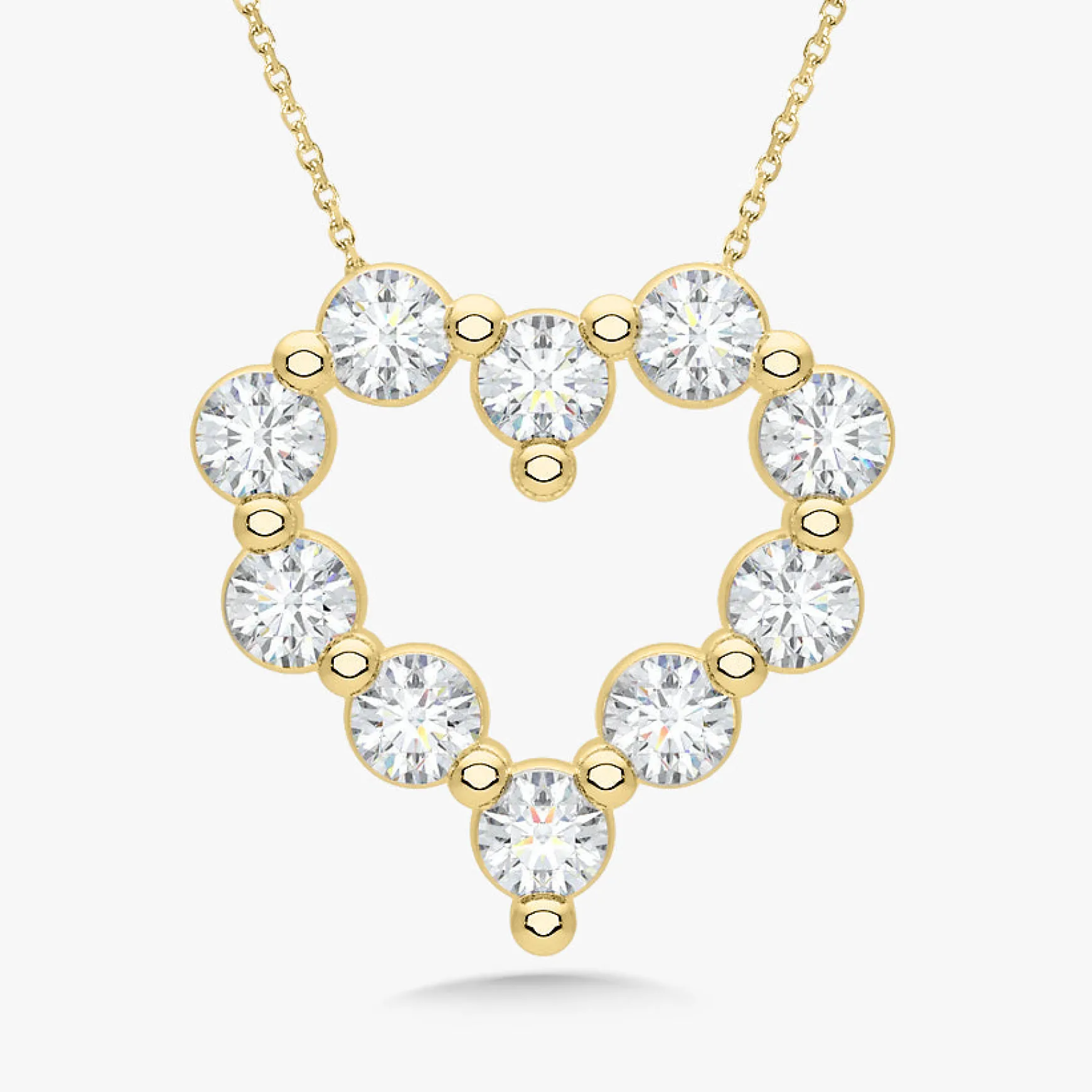 Little Midi Charlie Cloud® Floating Diamond Heart Necklace 1.20 ctw