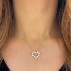 Little Midi Charlie Cloud® Floating Diamond Heart Necklace 1.20 ctw