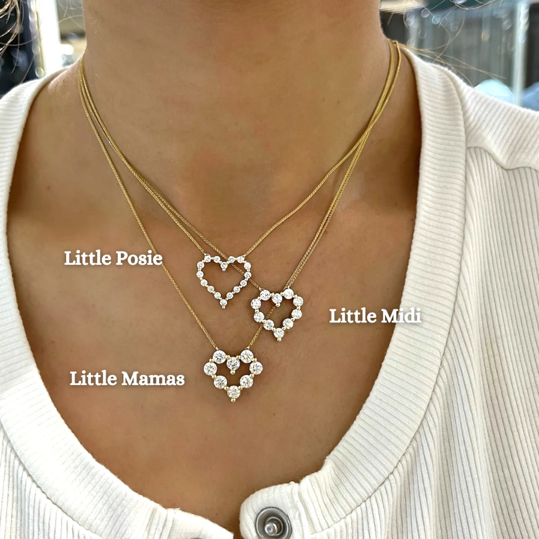 Little Midi Charlie Cloud® Floating Diamond Heart Necklace 1.20 ctw
