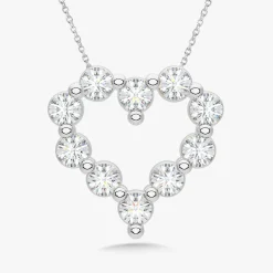 Little Midi Charlie Cloud® Floating Diamond Heart Necklace 1.20 ctw