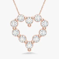 Little Midi Charlie Cloud® Floating Diamond Heart Necklace 1.20 ctw