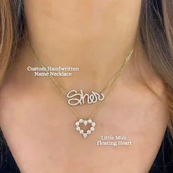 Little Midi Charlie Cloud® Floating Diamond Heart Necklace 1.20 ctw