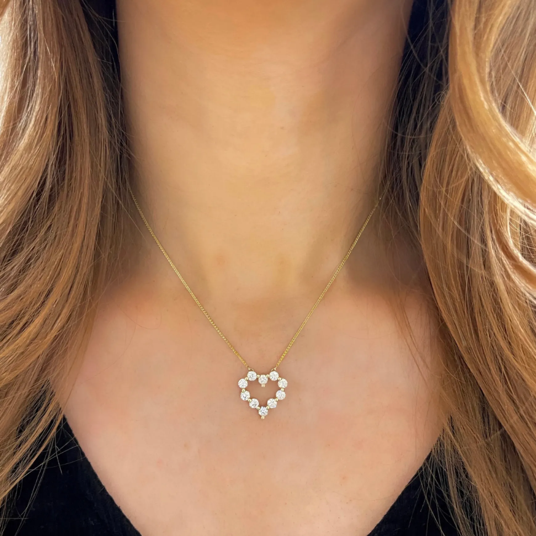 Little Midi Charlie Cloud® Floating Diamond Heart Necklace 1.20 ctw