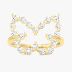 Little Posie Charlie Cloud® Floating Diamond Butterfly Ring 0.70 ctw