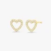 Love Struck Diamond Heart Stud Earrings