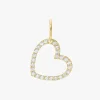Love Struck Diamond Open Heart Charm